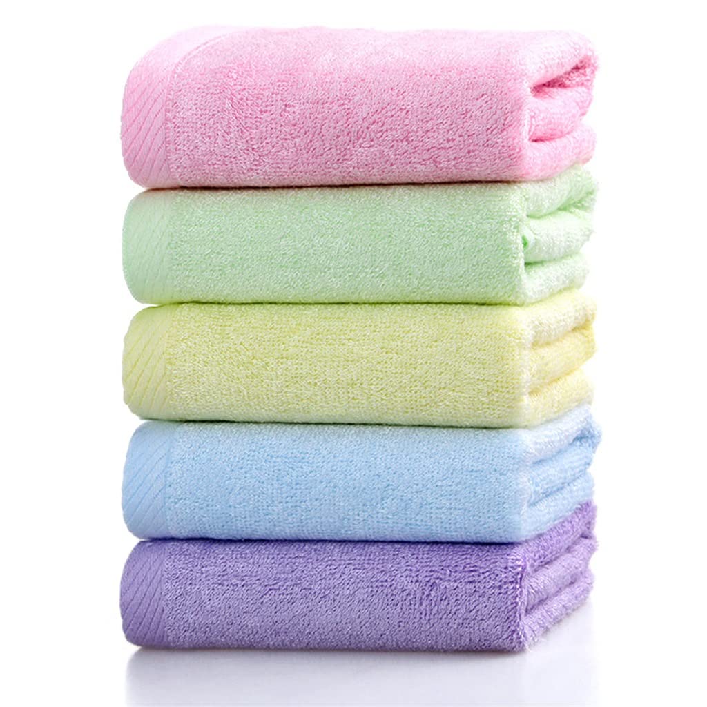 Serviette carrée 34x34cm lot de 5 essuie-mains doux et absorbants en fibre