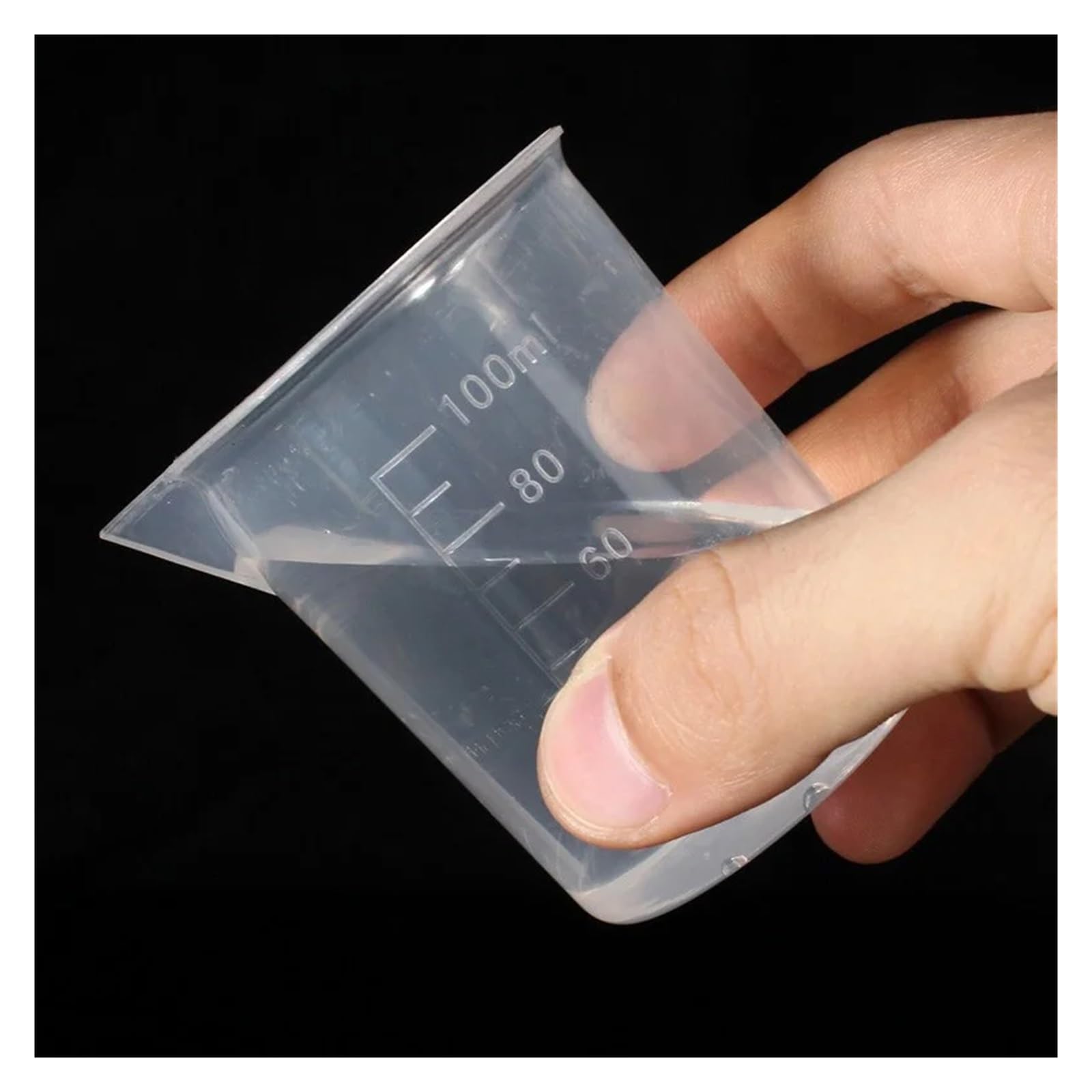 Vaso medidor, 3/5/10 piezas, 100 ml, vaso medidor de plástico for laboratorio, vaso graduado, utensilios de cocina, vasos medidores volumétricos de laboratorio (5 piezas)(10pcs)