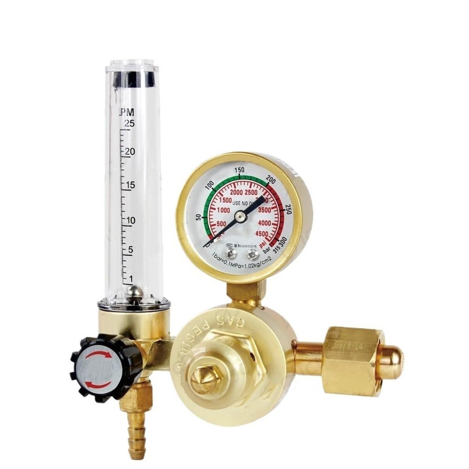 Manometr 0-30MPA Regulator argonu CO2 MIG TIG Przepływomierz Regulator gazu Miernik przepływu Manometr do spawania Reduktor ciśnienia Regulator (AR-193)