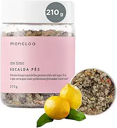 Moncloa Escalda Pés Me Time 210g - Relaxamento e Bem-Estar, Sais Minerais e Óleos Essenciais. Alivia Tensão, Melhora Circulação e Renova as Energias. Aroma Delicado e Calmante