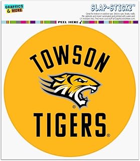 Towson University Tigers Automotive Car Window Locker Circle Bumper Sticker
