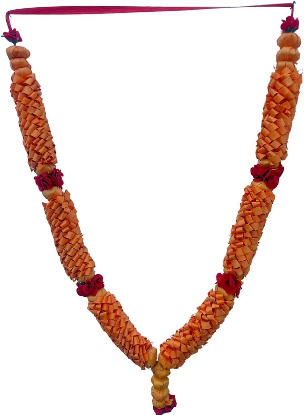 Rastra Mangal Store Sandalwood Processed Photo Frame Mala | Chandan Scented Wooden Chaal | Wooden Garland | Traditional Mala for God, Ancestors and Pitra, Pooja Room (24 Inch/60cm) (3 Ghar) Step 3