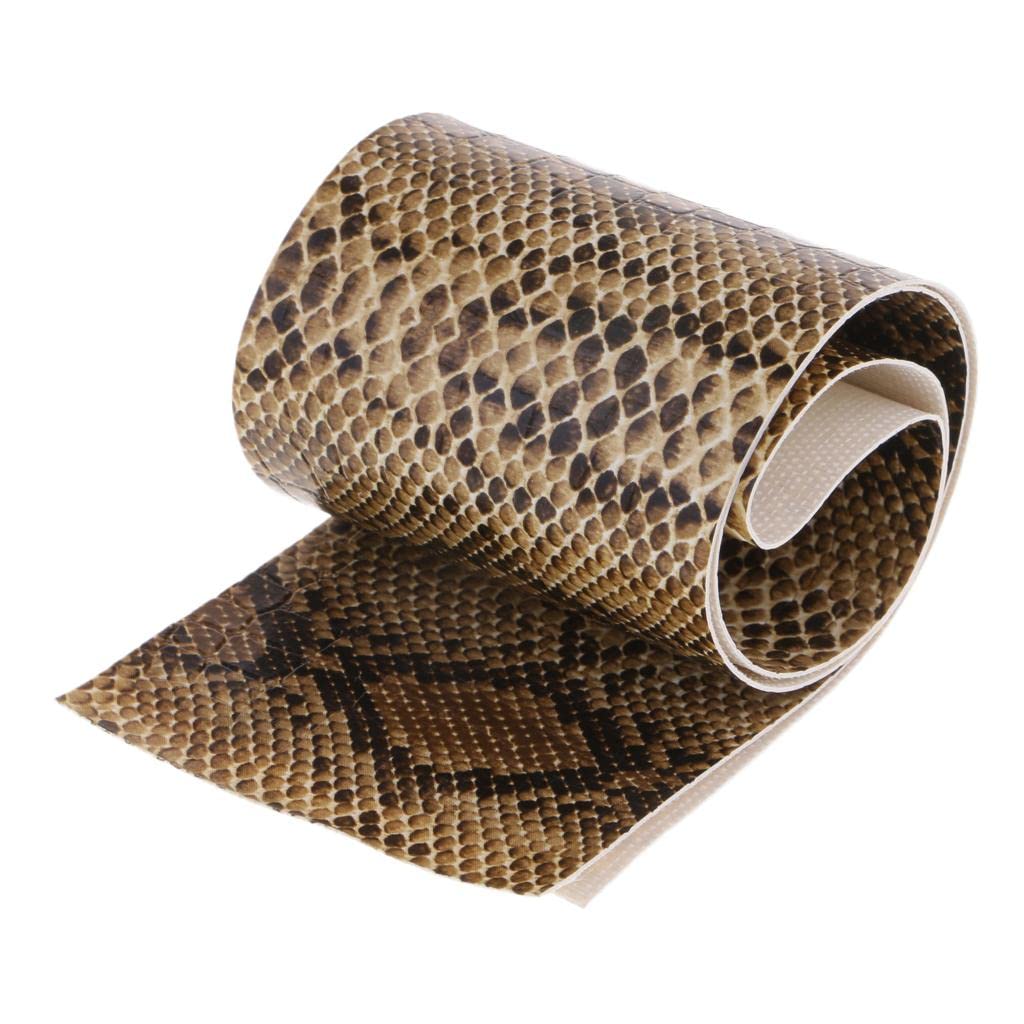 LICHTS Simulation Snake Skin Fishing Rod Handle Leather Decoration Accessory Yellow-image-18