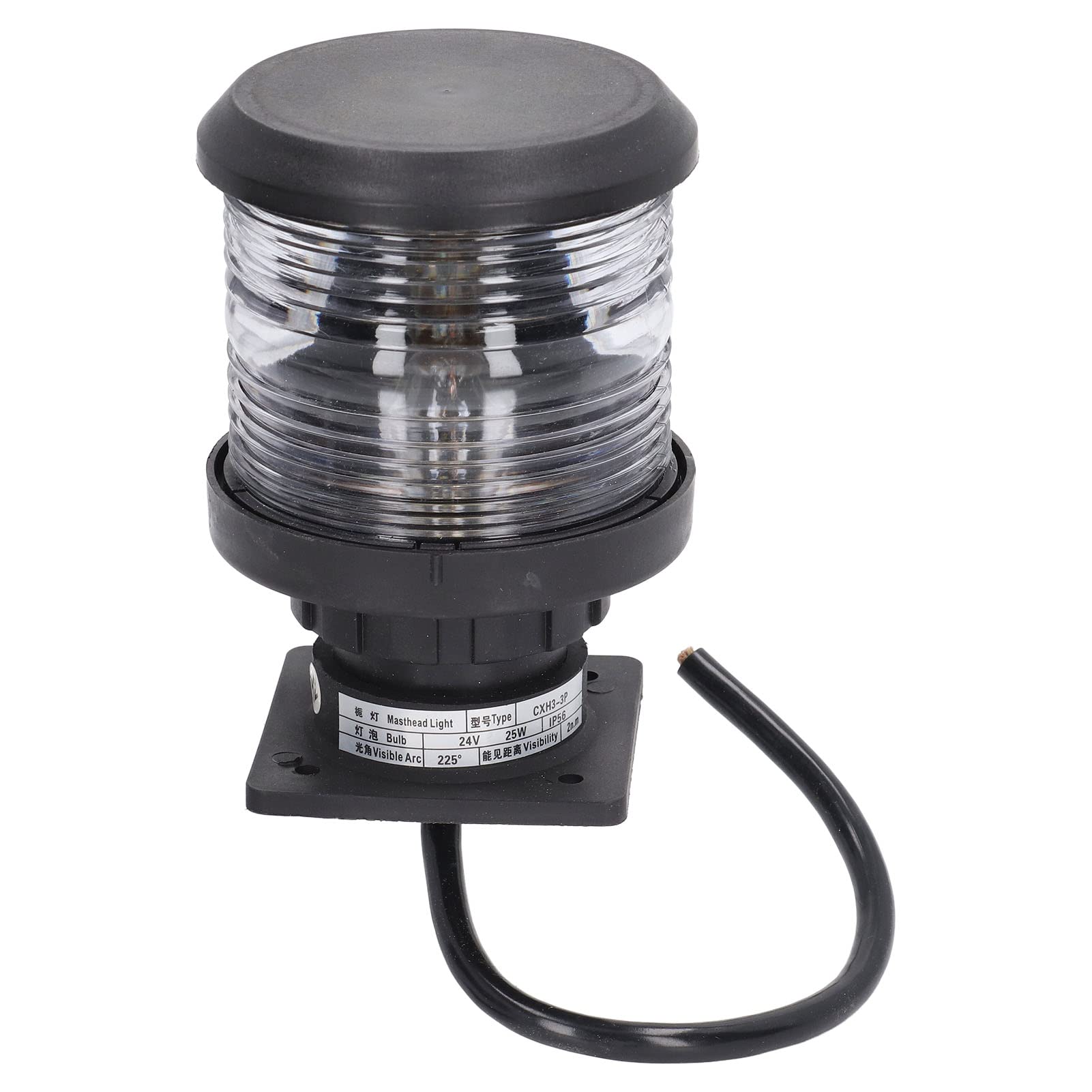 Luce Marina per Testa D'albero a LED a Bassa Potenza 25 W Impermeabile per Barche Sotto i 12 M Realizzata in Resistente PC PA GF e Lega di Rame