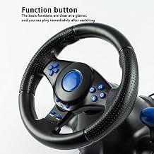 BEAZOOM Volant Gaming USB avec Vibration pour Switch, pour 360/One, PS3, PC, ergonomique ABS Racing Controller avec pédales