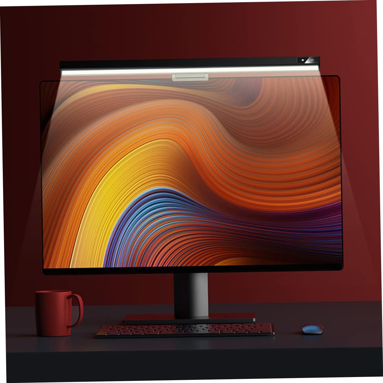 Monitor Light Computer Screen Lamp Led USB Powered Desk Lamp for Office Glare Reduction Eye-Care Black