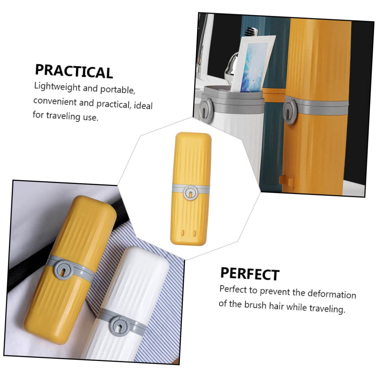 FRCOLOR Set di 4 bicchieri per bocca da viaggio, piccolo portaspazzolino da viaggio, set di spazzolini da denti, supporto per dentifricio per bambini, porta spazzolini, custodia da viaggio per