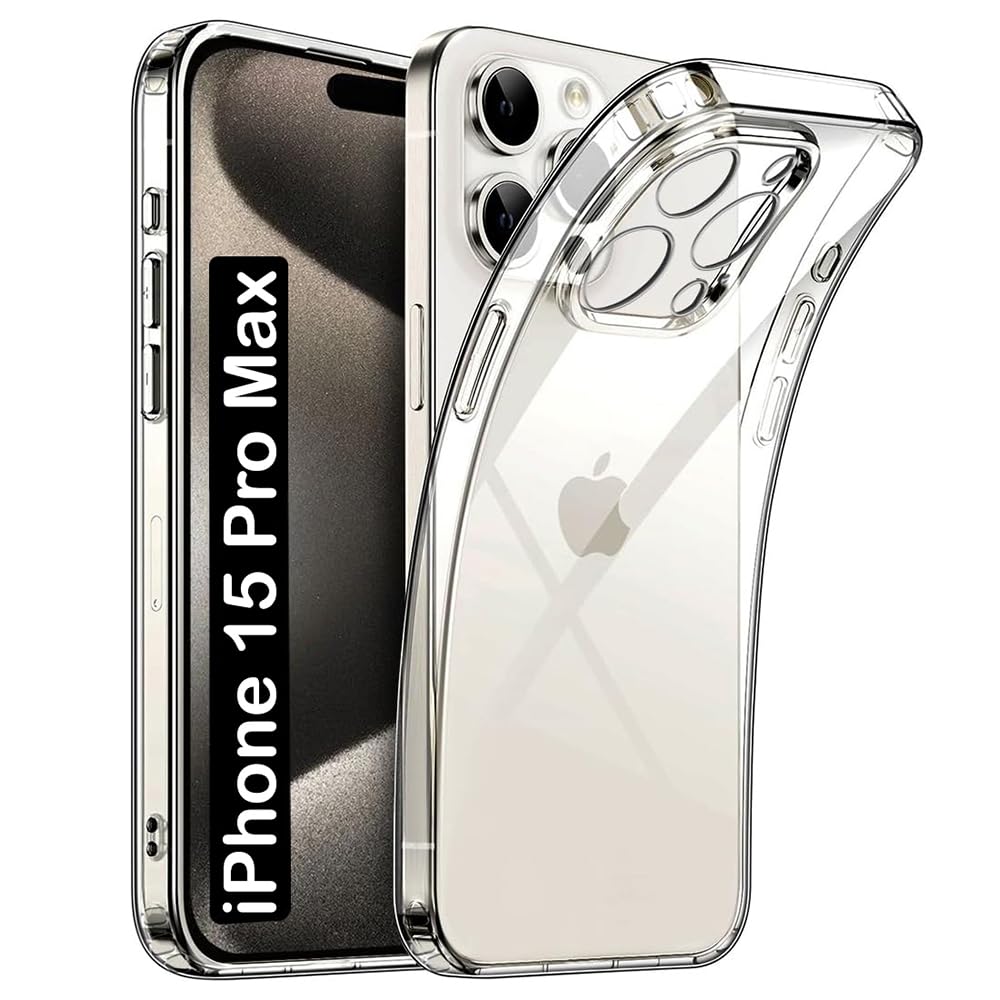Amazon Brand- Solimo Basic Case for Apple iPhone 15 Pro Max (Silicone_Transparent) (B0CJ2HYFSY) Amazon Price History, Amazon Price Tracker