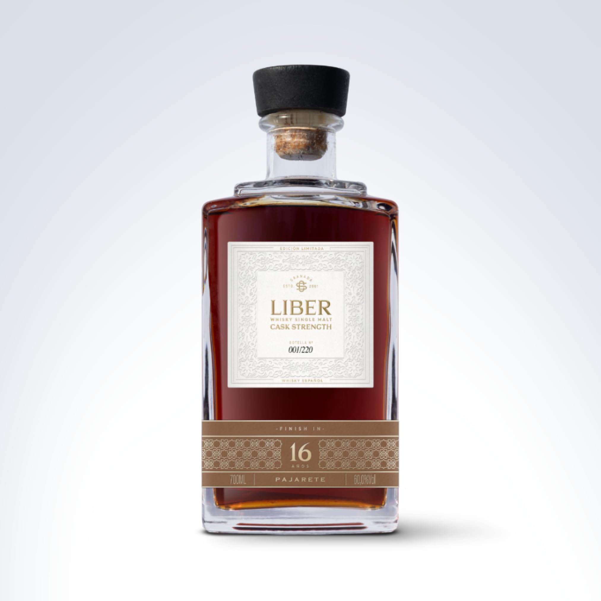 Whisky Premium 16 Años Cask Strength - Single Malt Español | 60% Vol | Edición Limitada Whisky para regalar