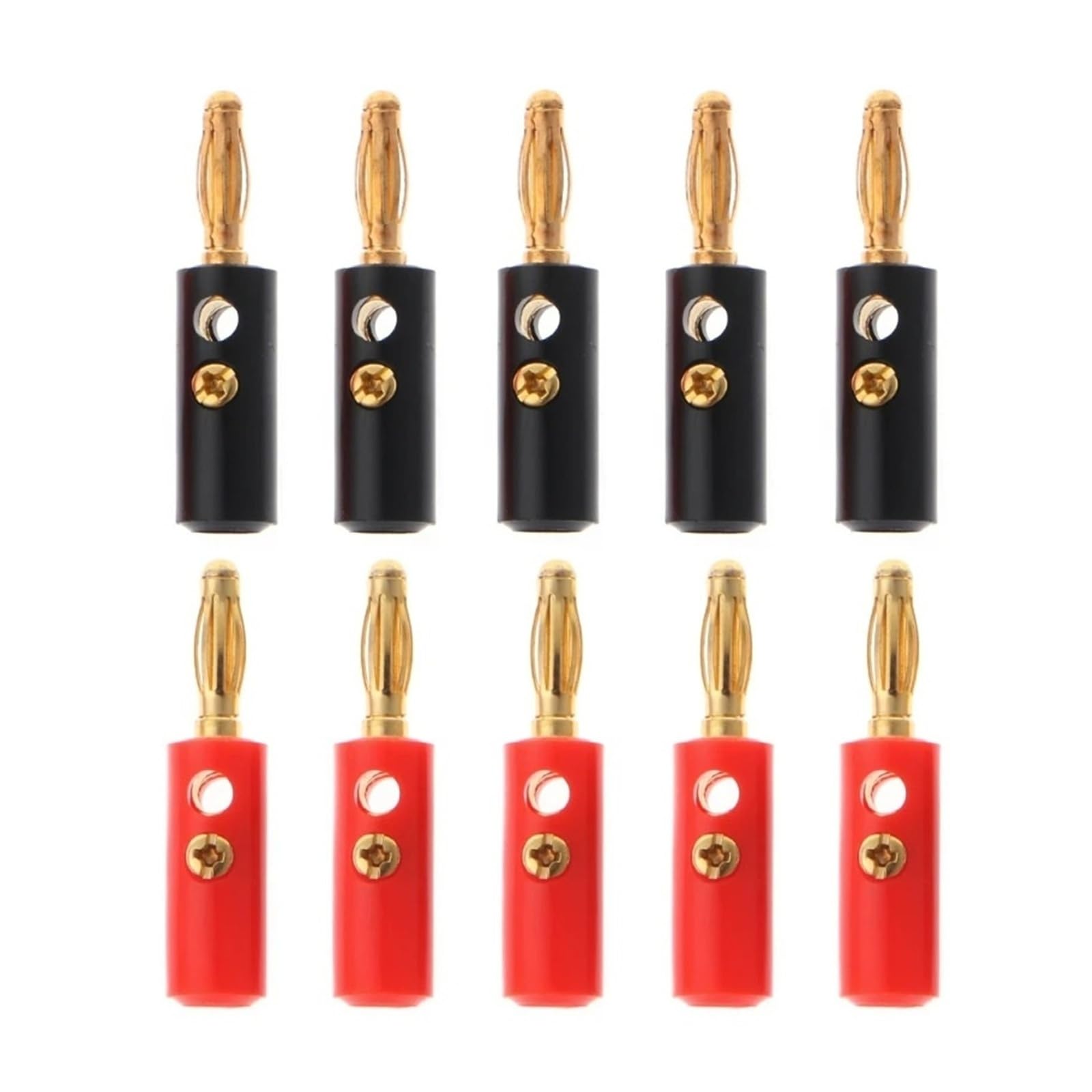 10 szt. 4 mm pozłacana śruba głośnikowa wtyczka bananowa złącze kabel audio