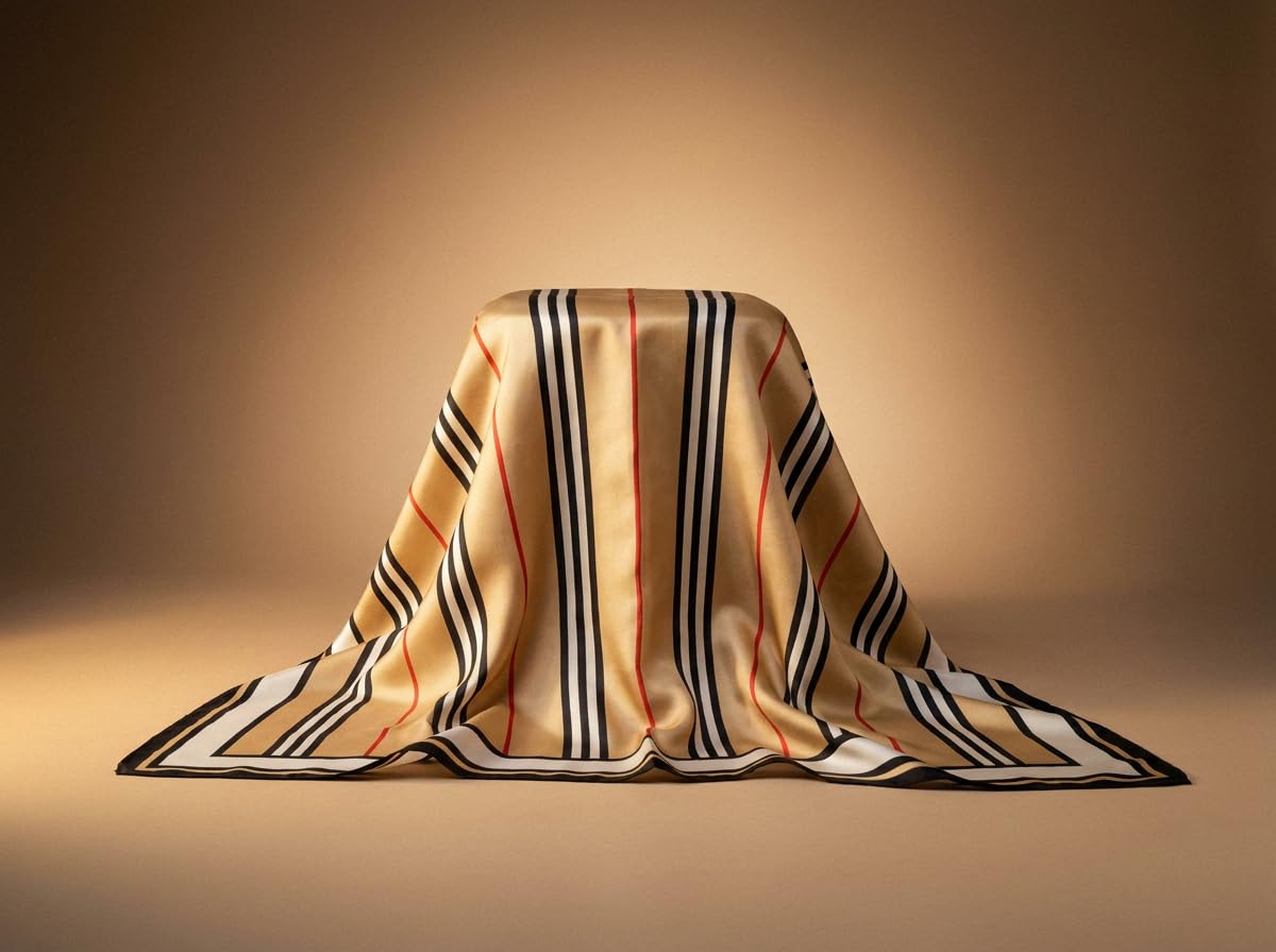 Seidenschal aus 100% reiner Maulbeerseide - 90x90cm - Premium Damen Halstuch Quadratisch - mit Geschenkumschlag