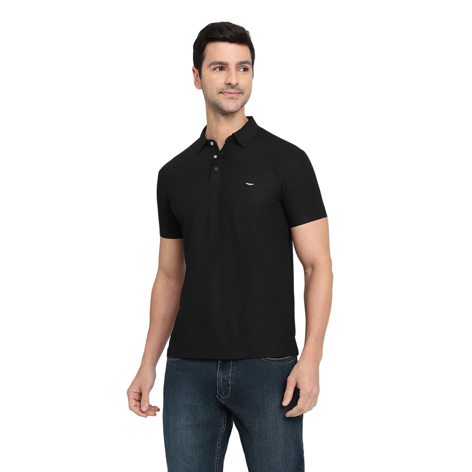 park avenue Men Slim Fit Solid Pattern Pure Polyester Polo Neck Half Sleeve Casual T-Shirt-picture-32