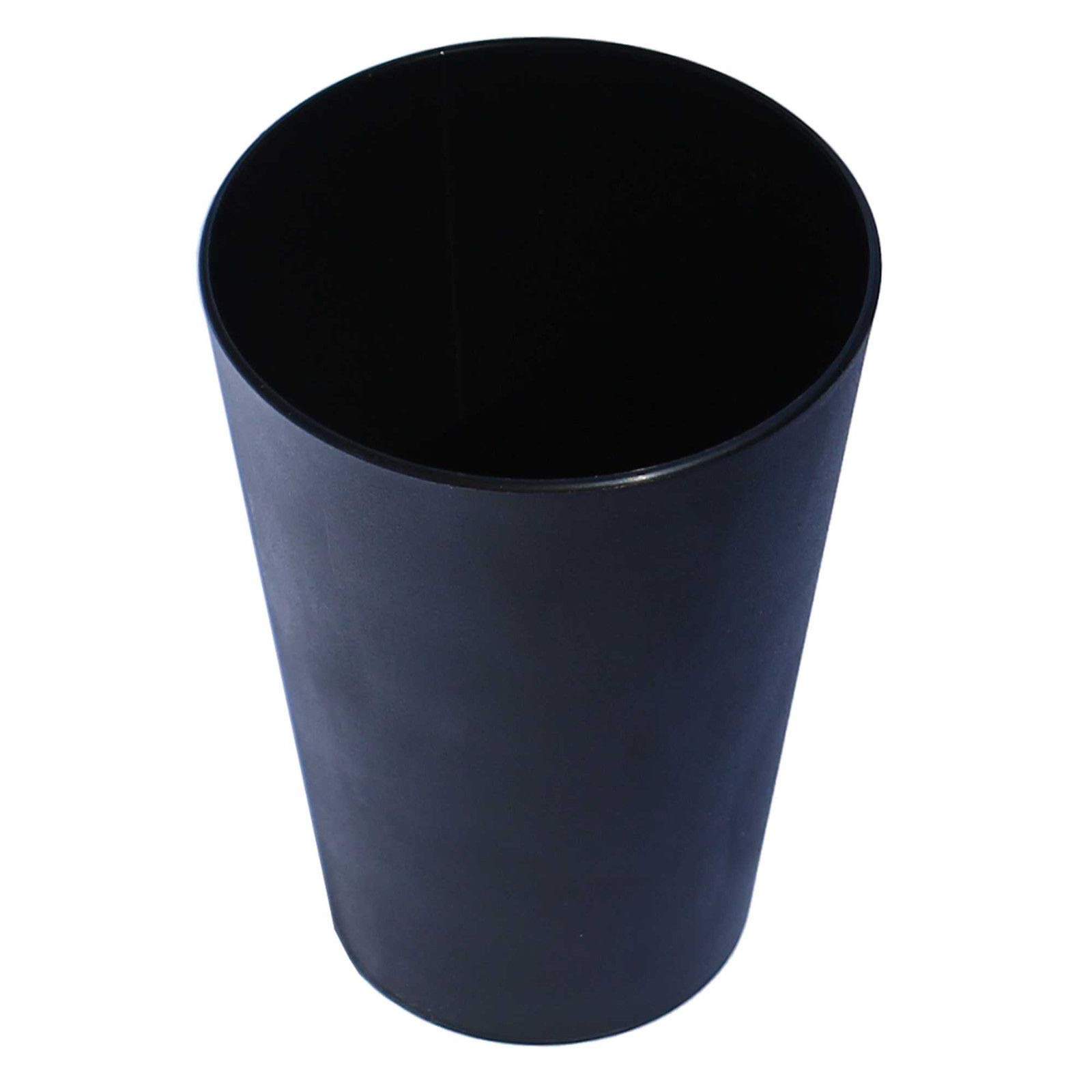 S&S-Shop 100 Plastik Trinkbecher 0,4 l - schwarz - Mehrwegtrinkbecher/Partybecher/Becher