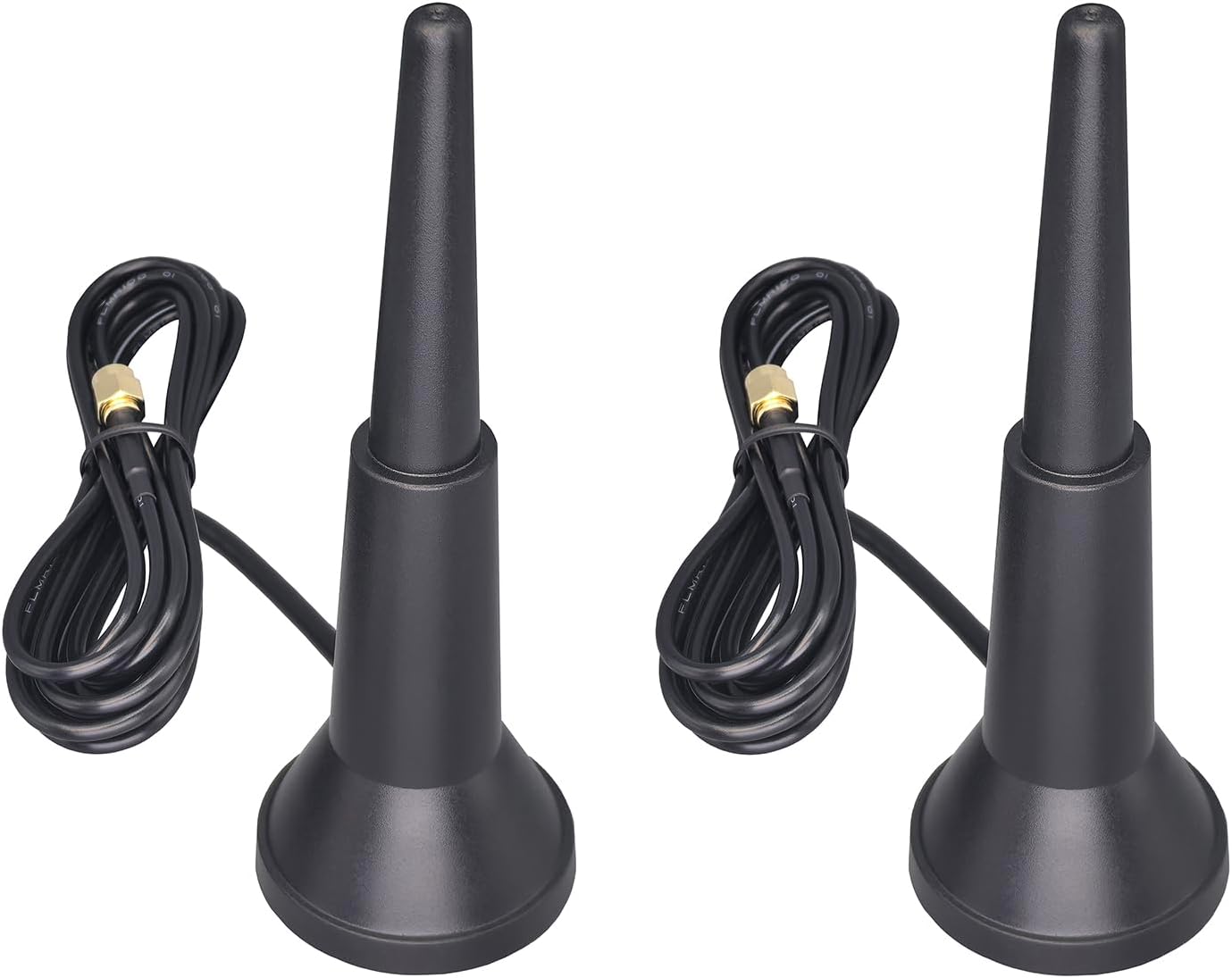 Dixingtek 2-Pack Waterproof 10ft Dual Band WiFi 4G LTE 5G Outdoor RP SMA Magnetic mimo Antenna, Compatible with PC Desktop Car Truck Vehicle RV Router Computer Cellular Camera IoT Pyramidal Antenna