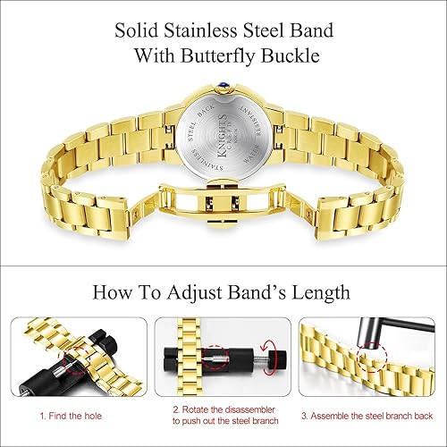 Miniatura 5 de Classic Watch for Women with Vintage Roman Numerals and Solid Stainless Steel Band Ladies Casual Watch