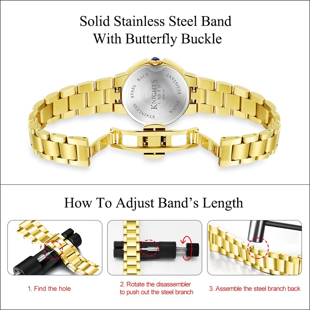 Montre Classique pour Femme avec Chiffres Romains Vintage et Bracelet en Acier Inoxydable Massif Montre Décontractée pour Dame