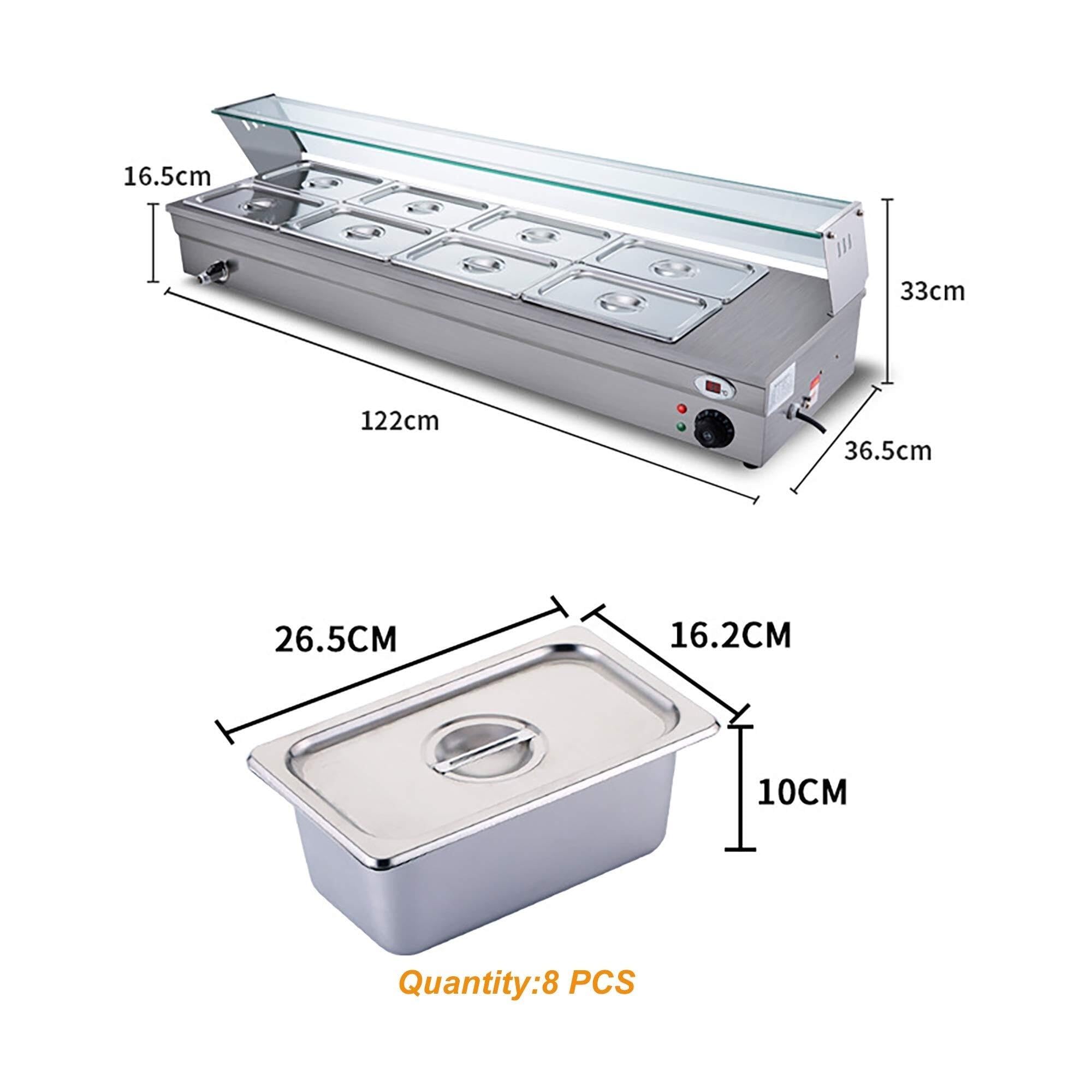 Scaldavivande elettrico da banco, 2000 W, automatico, multifunzione, con 4 pentole, per uso commerciale e ristorante
