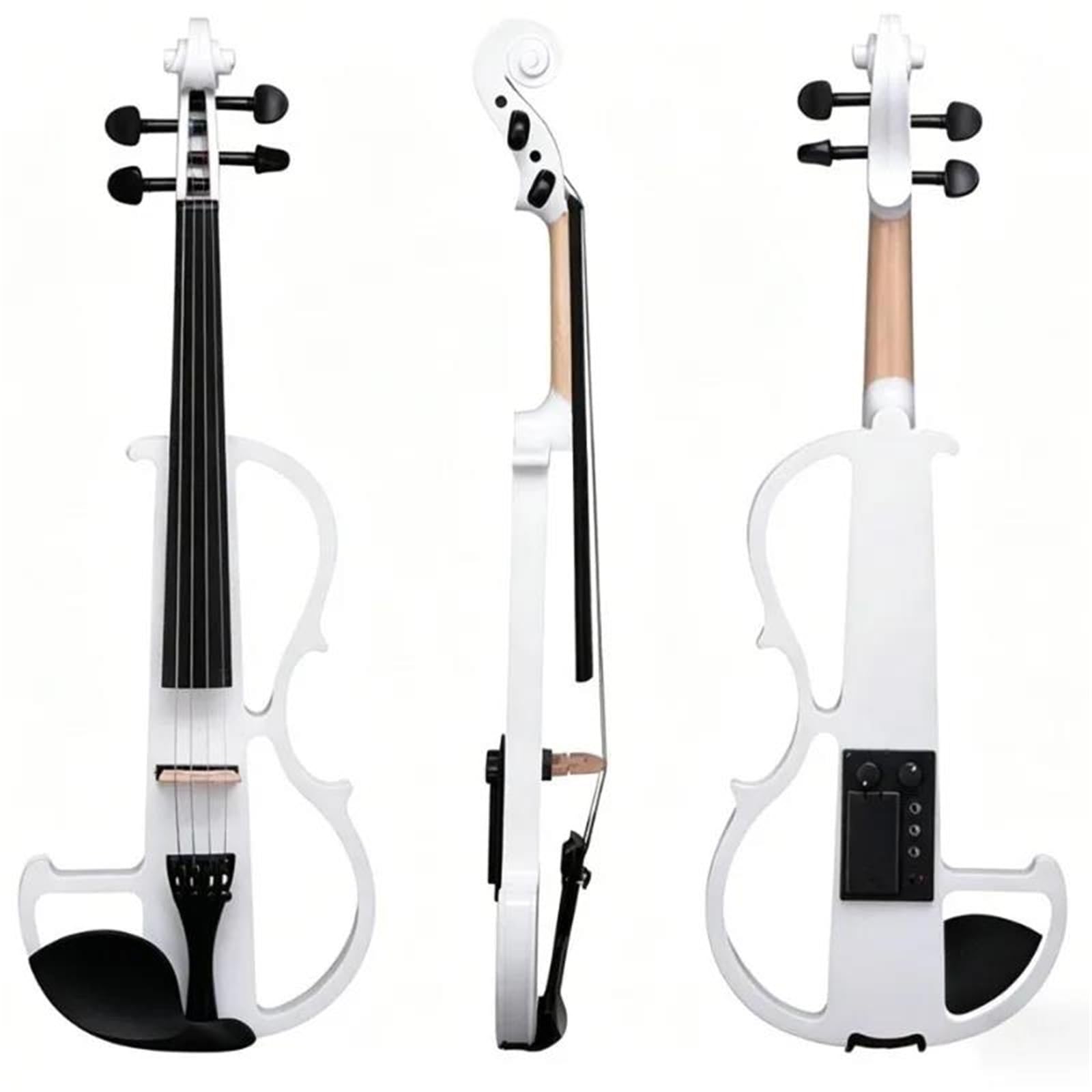 Violino Violino Acustico Elettrico | Misura 4/4 – Adatto ai principianti(Black 4-4)