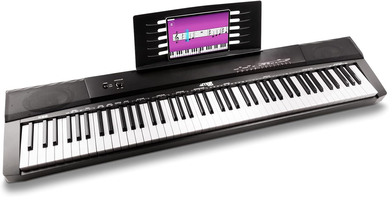 Max KB6 Digital Piano 88 Key Weight Sensitive Electronic Keyboard with