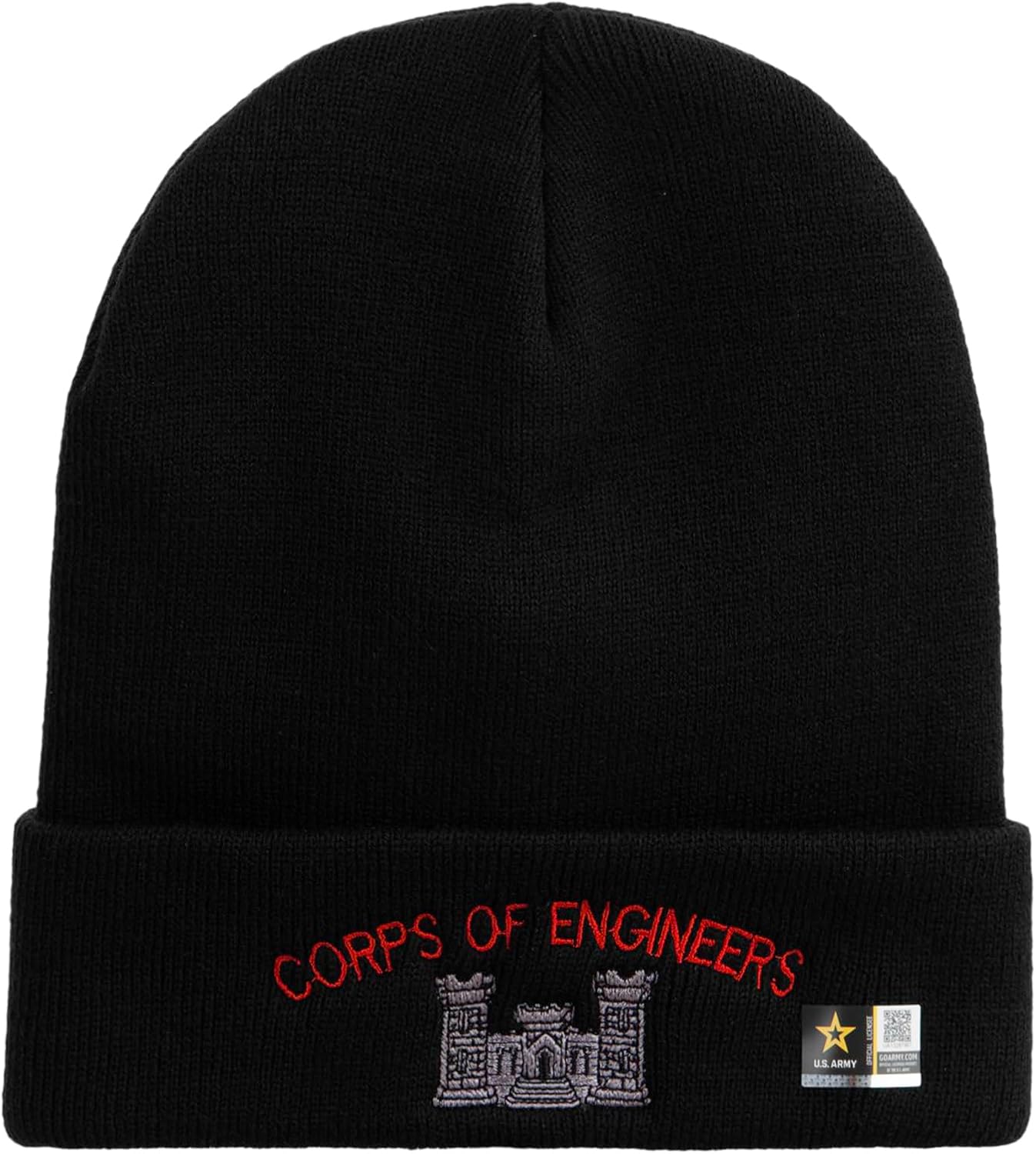 e4Hats.com US Army Corps of Engineers Embroidered 12 Inch Long Knitted Beanie