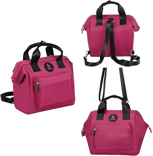 Mochila pequeña para pañales Mini bolsa de bebé Bolsas de pañales para niño y niña, Violeta Rojo, Mochilas Daypack
