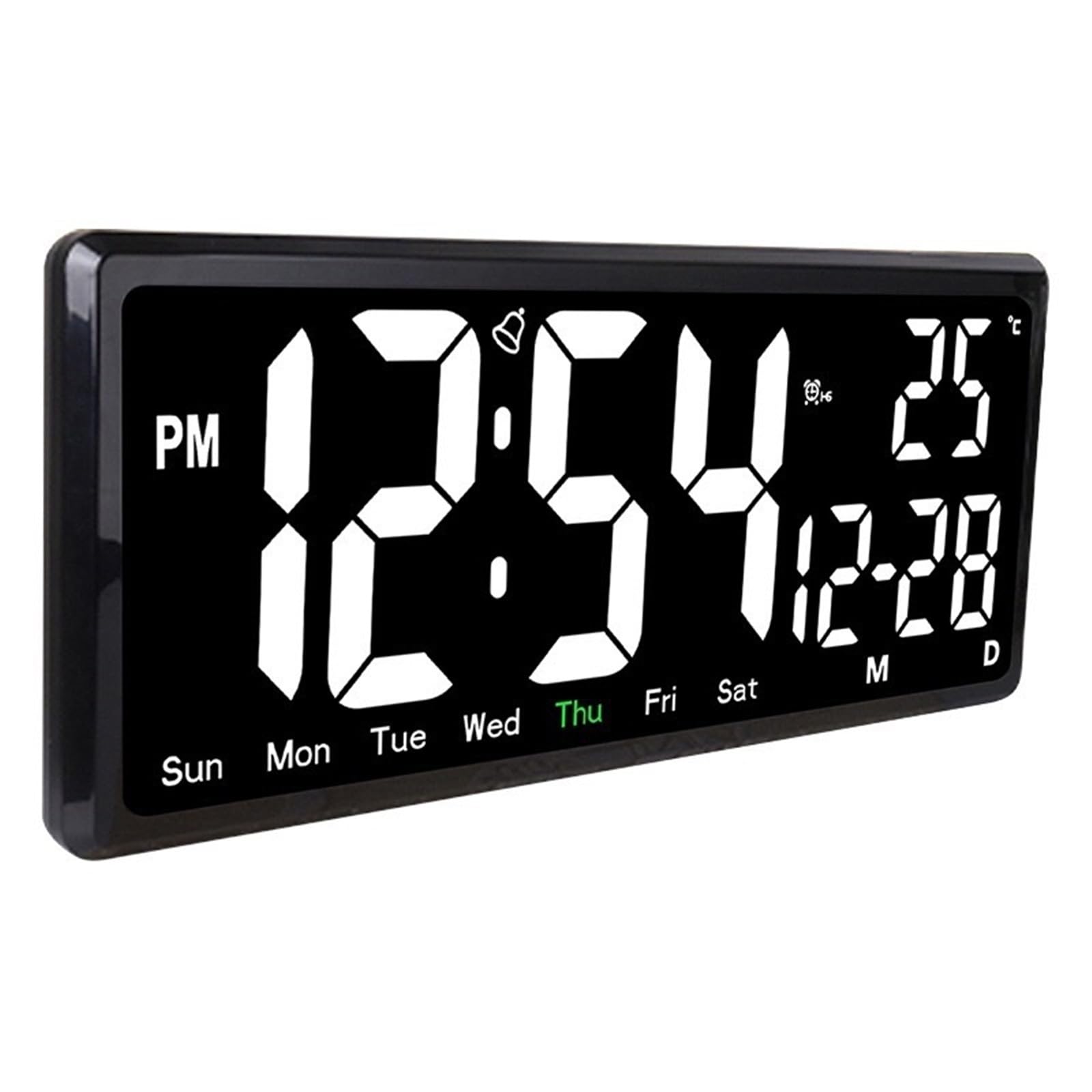 Temporizador Deportivo, Reloj De Pared Digital con Pantalla Grande Y Alarma Temperatura Humedad para Sala Estar, Hogar Oficina para la formación