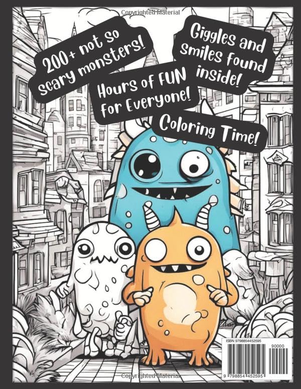 The Not So Scary Scary Monster Coloring Book: "Roaring Fun: A Monster Coloring Book for Kids - Explore Magical Adventures with Adorable Creatures! ... Minds, Hours of Entertainment Guaranteed!" image 3