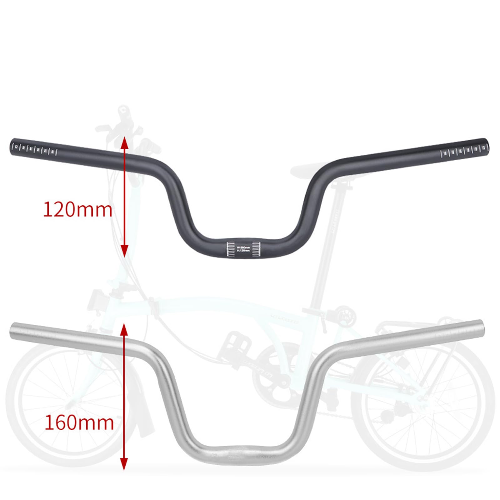 Langlebiger Aluminium-Fahrrad-Lenker, Rennradlenker, Fahrrad-Erhöhung, Stange für reibungsloses Radfahren Sport & Freizeit