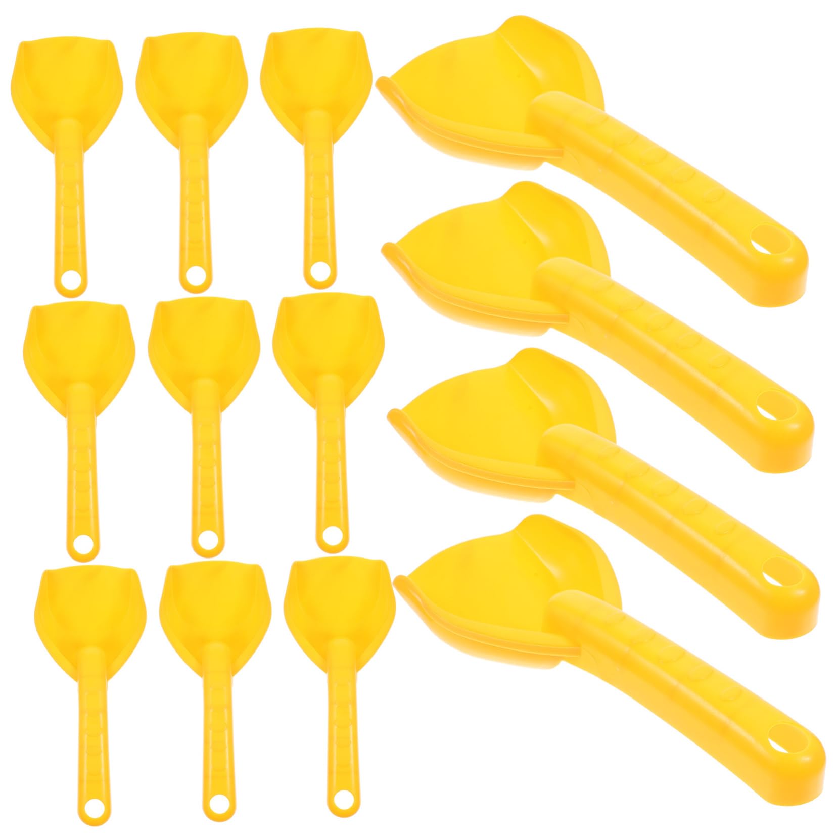 Palas para Excavar Arena, 20 Piezas de Plástico Amarillo para Playa | Mini Juguetes de Playa, Juguetes de Playa para Exteriores, Decoración Verano