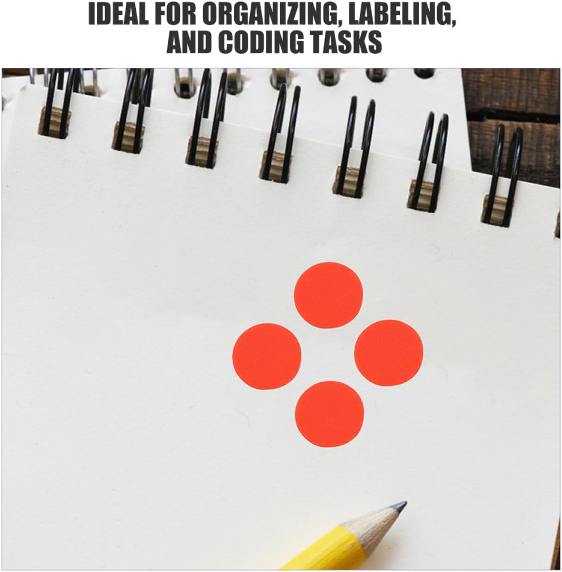 TEHAUX 16 Sheets Adhesive Labels for Inventory Management School and Laboratory Organization Tiny Dot Stickers for Efficient Sorting and Tracking