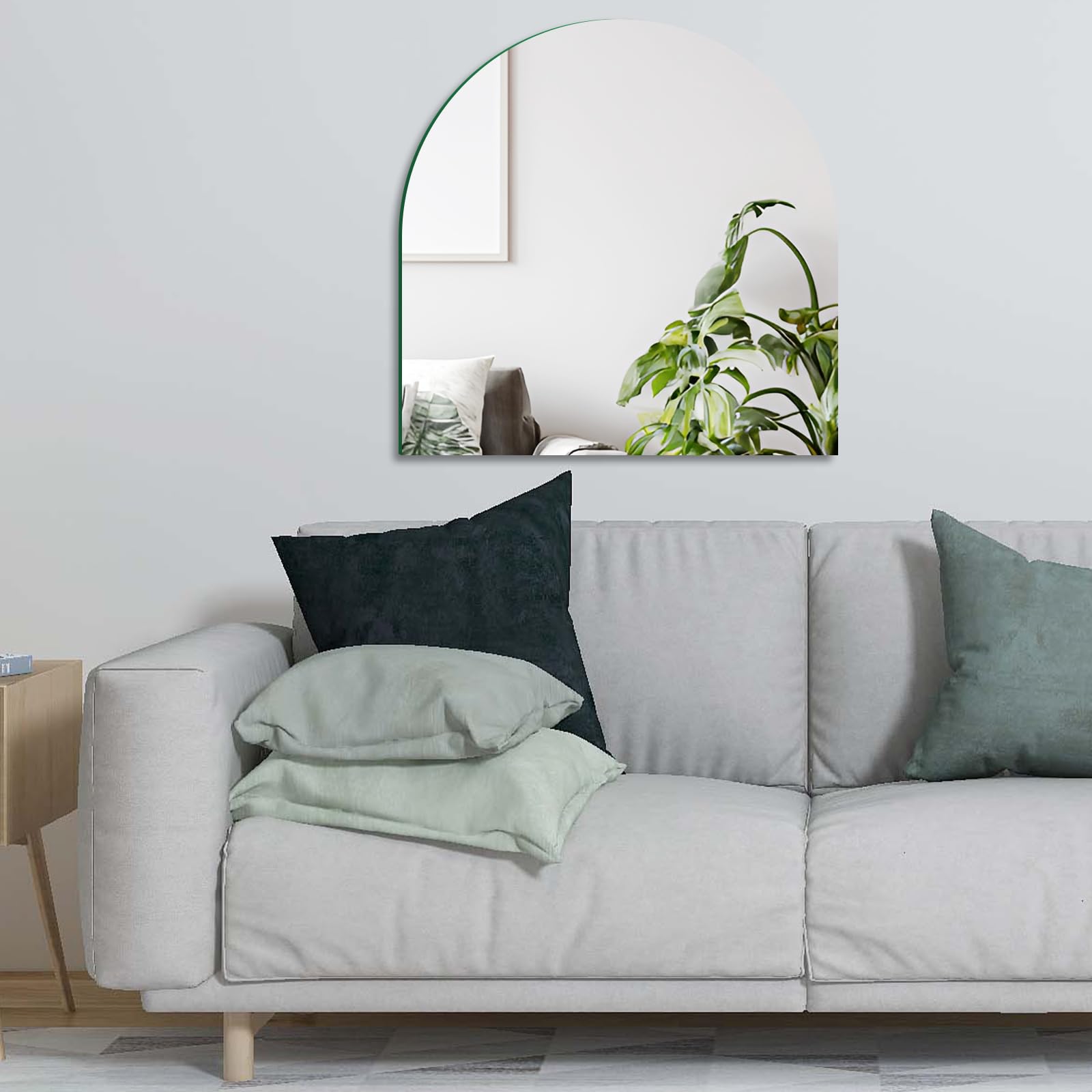 Specchio da parete bombato 50 cm - Specchi da bagno adesivo - Alta definizione - Per soggiorno, camera da letto, ingresso, Decorazione d'interni - Grande formato