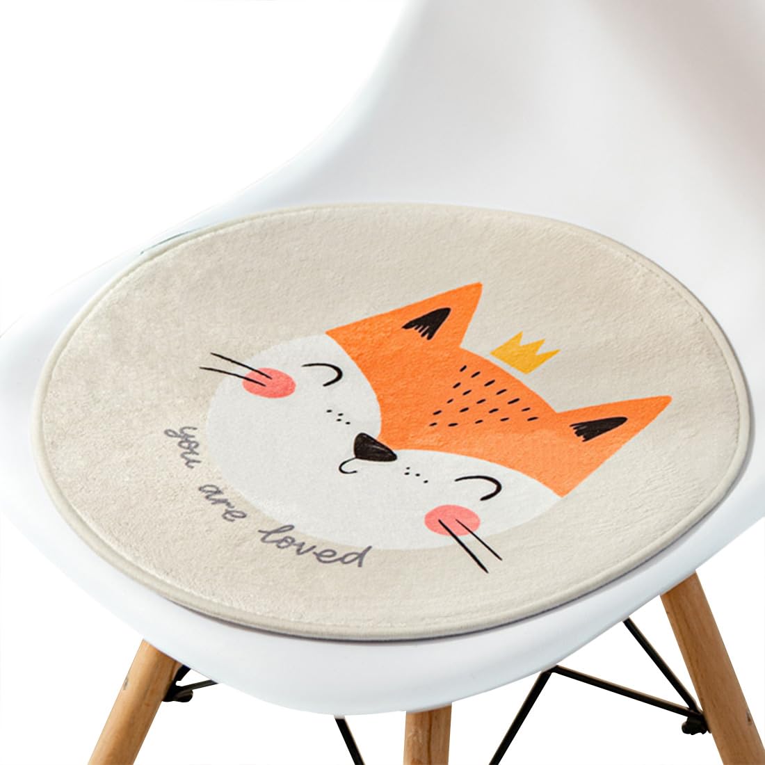 VHJdtE Seat Cushion, Round Creative Cartoon Pattern|All-Season Soft Cozy Chair Pad|Bohemia Stylish With Non-Slip Bottom(L,53x53cm)