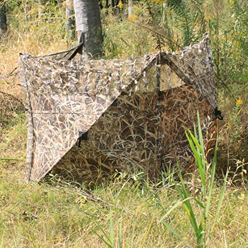 Auscamotek Duck Hunting Pop Up Ground Blind Portable Quick Setup Lightweight Deer Blind 3-Sides Camouflage Tent #TOP3