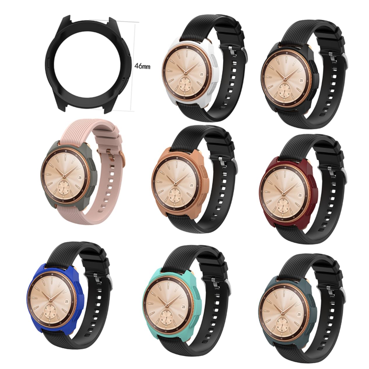 Hemobllo 24pièces Coques De Transparentes pour Montre Couverture Complète De Qualité Alimentaire pour Frontier Totale Rayures Et Chocs Couleurs Élégantes