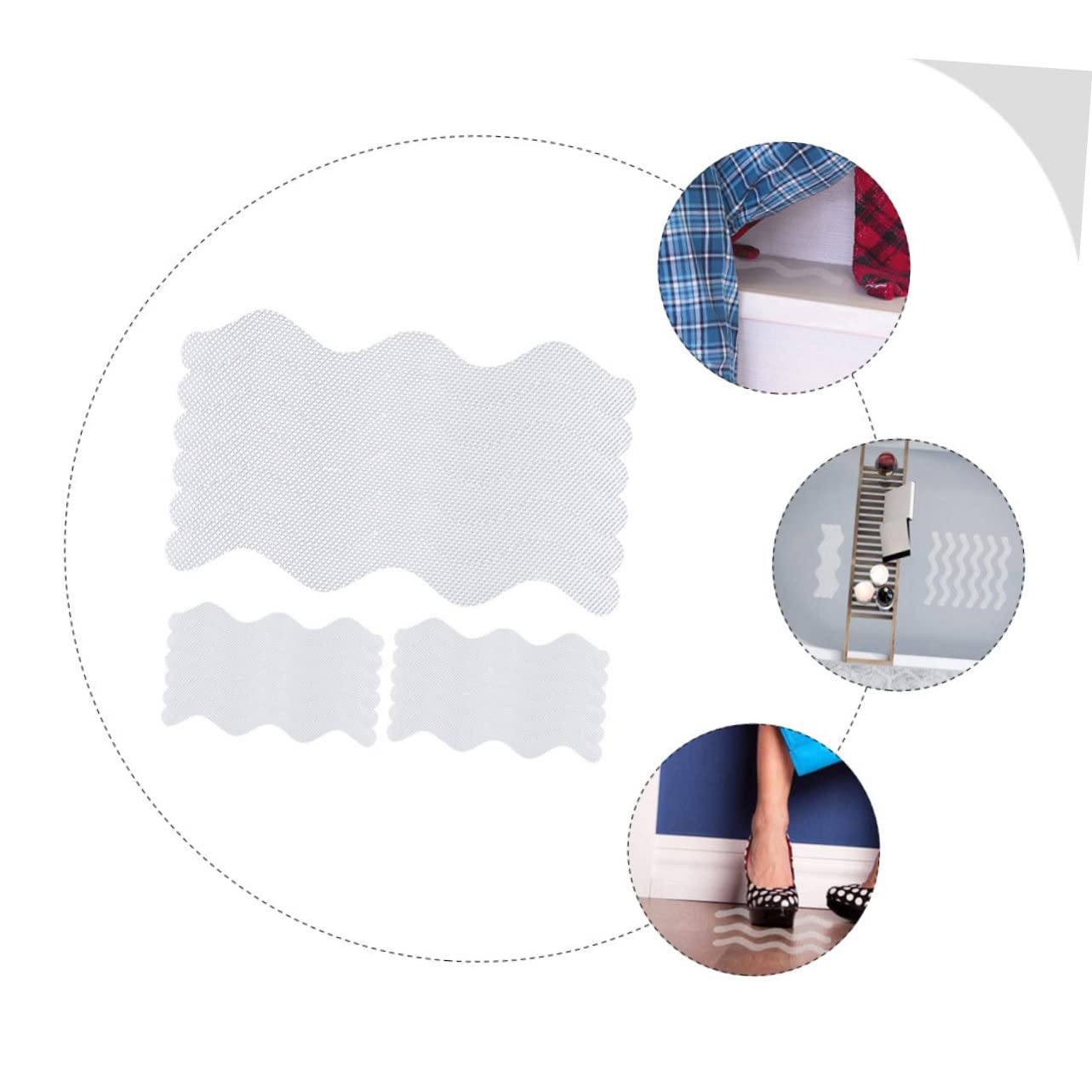 IMIKEYA 90piezas Tiras Antideslizantes Decorativas para Baño y Cocina De Pegatinas Impermeables y Antideslizantes para Superficies Húmedas Fácil Instalación y Uso Seguridad Baños y