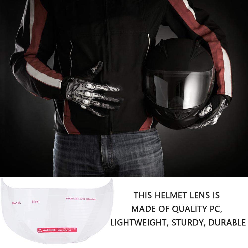 AGV Visier Ersatz Für K5 & K3SV Helme – Transparentes Helmvisier Mit UV-Schutz | 28x12,5 Cm | Bruchsicherer PC