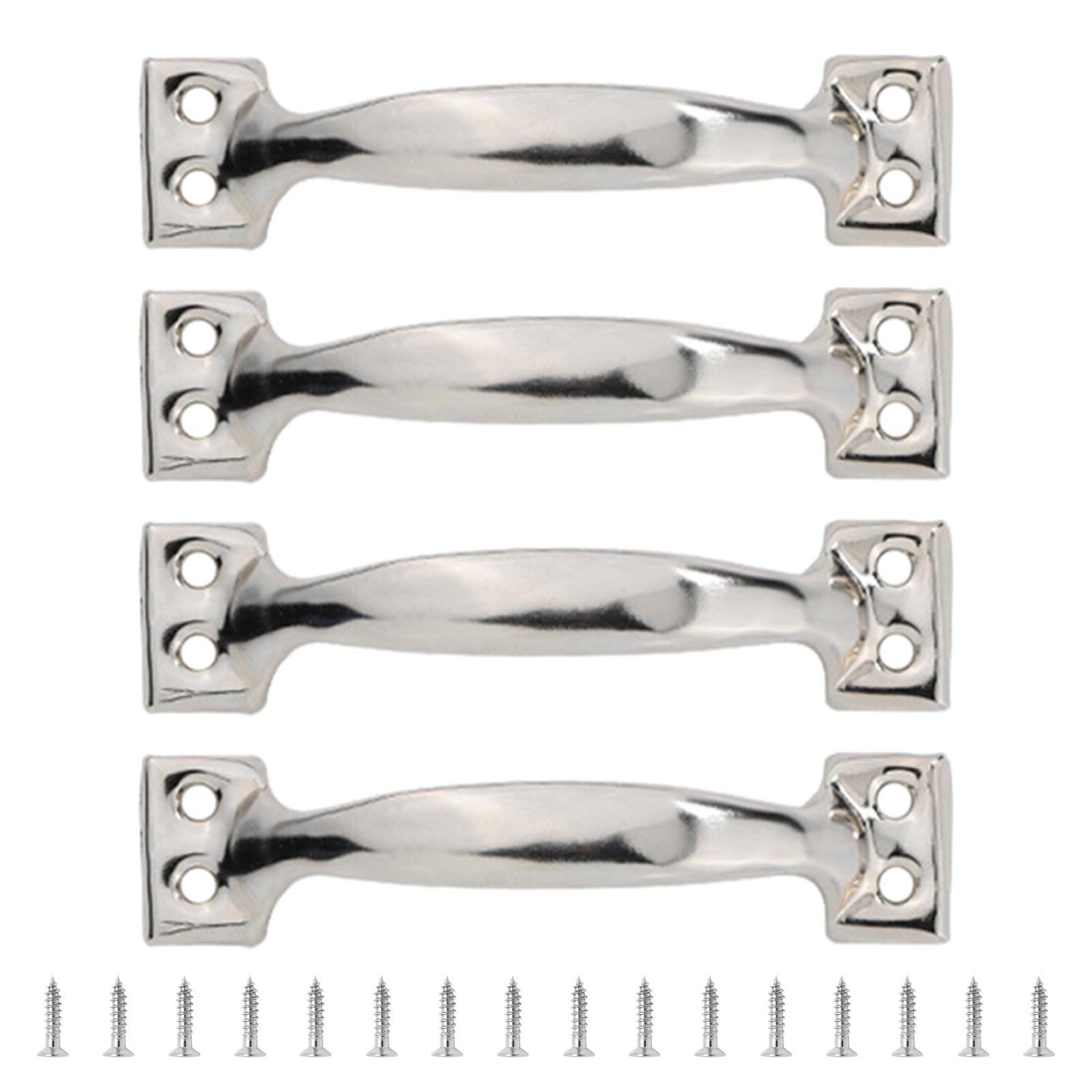Yazhuq 4pcs Barn Door Pulls Metal Handles for Cabinets and Wood Iron Furniture Knob Practical Home Hardware