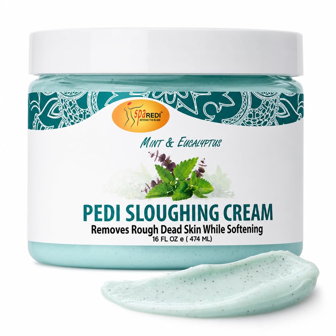 SPA REDI Pedicure Foot Cream, Exfoliating & Moisturizing, 16 oz