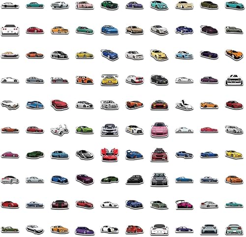 Miniatura 2 de 100 calcomanías JDM para autos de carreras, calcomanías de vinilo VSCO impermeables para niños, portátiles, botellas de agua, cascos para niños,