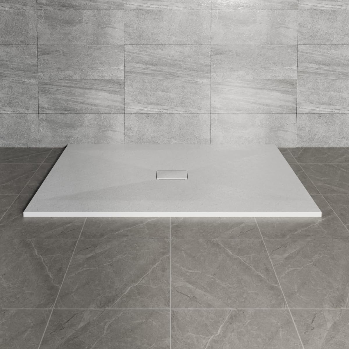 Nrg White 1600X1000mm Smc Rectangle Shower Tray Slip-Resistance Bathroom Shower Enclosure Base Tray