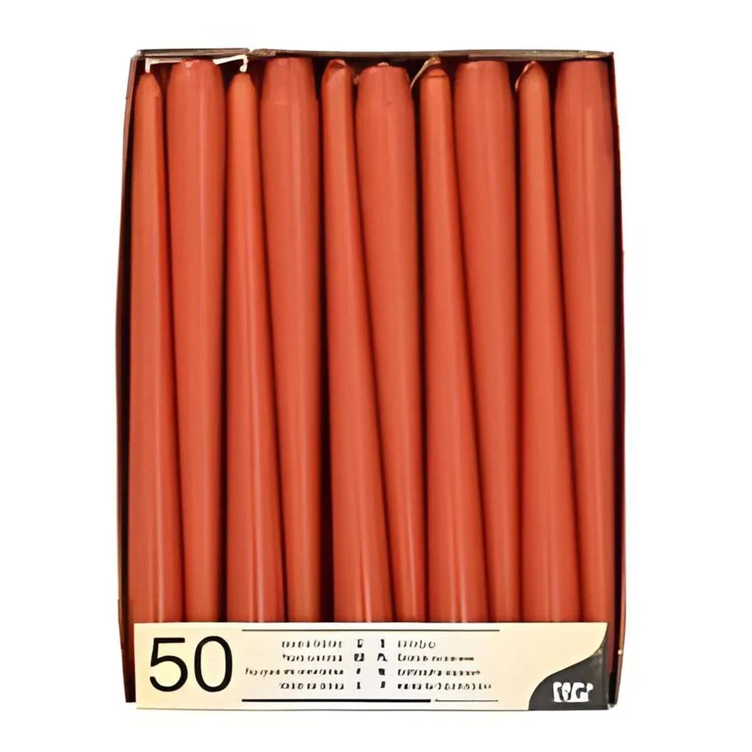 Bougies de chandelier rouille PAPSTAR 25 cm x 2,2 cm pour décoration de table
