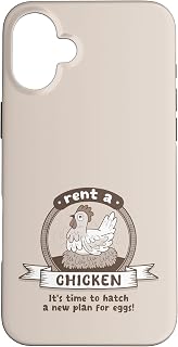 Funny Rent-a-Chicken Egg Shortage Spoof Hatch a New Plan Case for iPhone 16 Plus