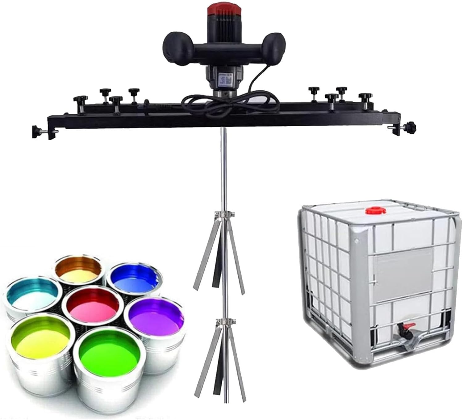 Commercial Machine,IBC Agitator, 3280W Electric Tank Mixer Machine, Commercial Paint Stirring Machine with Support Hanger, Stainless Steel Rod & Blade, Paint Mixing Equipment, for