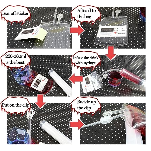 LSRVNM Halloween Sacchetti di Sangue per Bevande