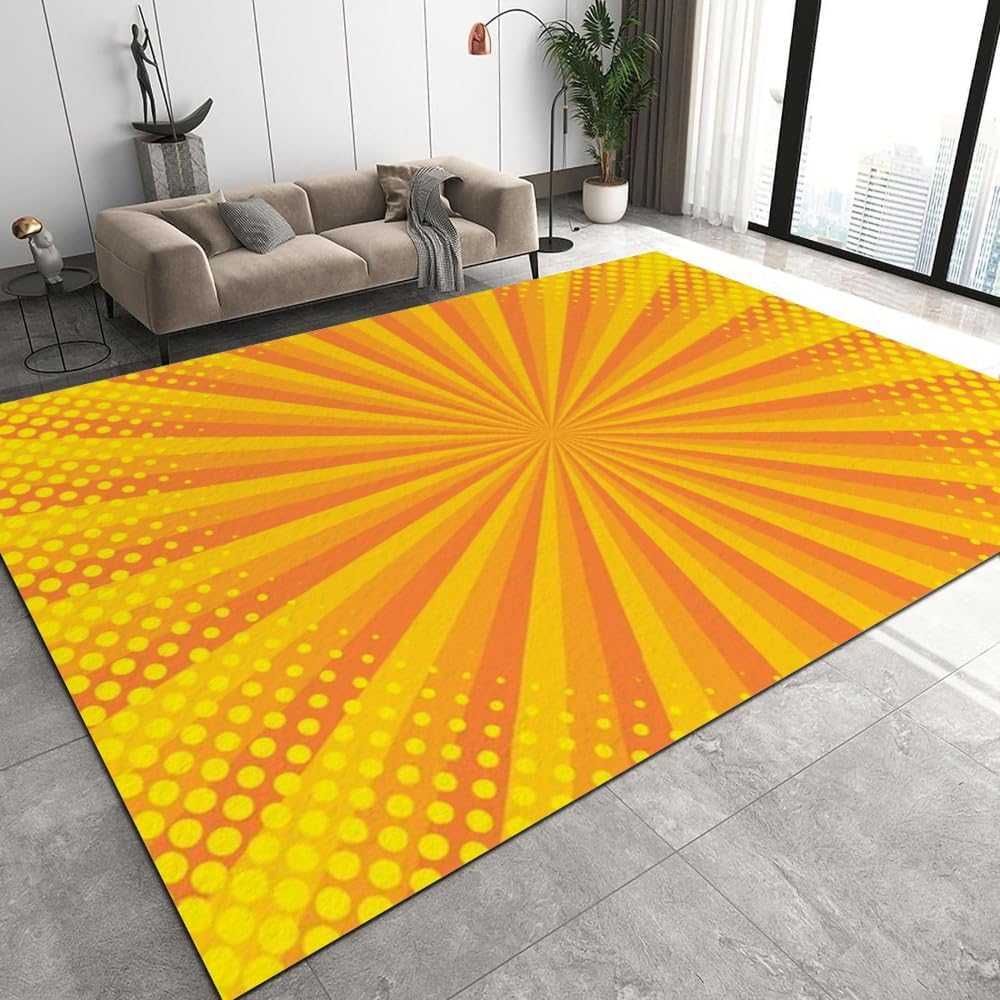 Tapis de salon 120 x 160 cm lavable et isolant pour sublimer les sols froids