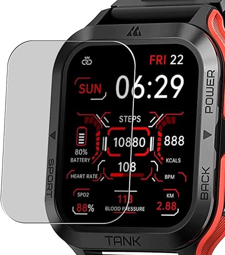 Puccy - Protector de pantalla de privacidad, compatible con AMAZTIM M2 de 1.85 pulgadas, reloj inteligente, película antiespía, protector de TPU (no