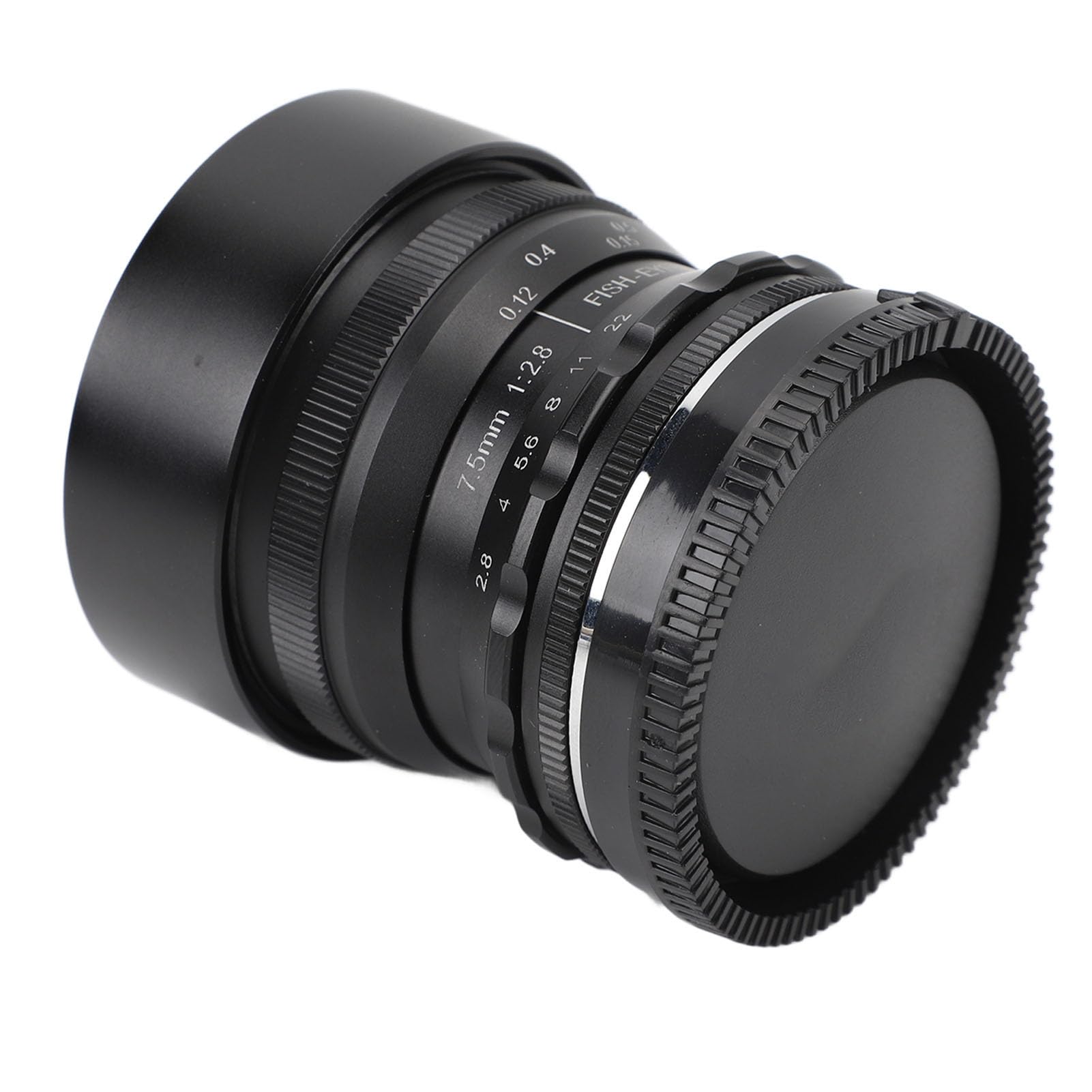 Obiettivo Fisheye da 7,5 Mm F2,8, Obiettivo Fisso con Messa a Fuoco Manuale con Portata di 180 Gradi per Fotocamera Mirrorless APS C con Attacco E, Compatibile con A7 A7II A7R