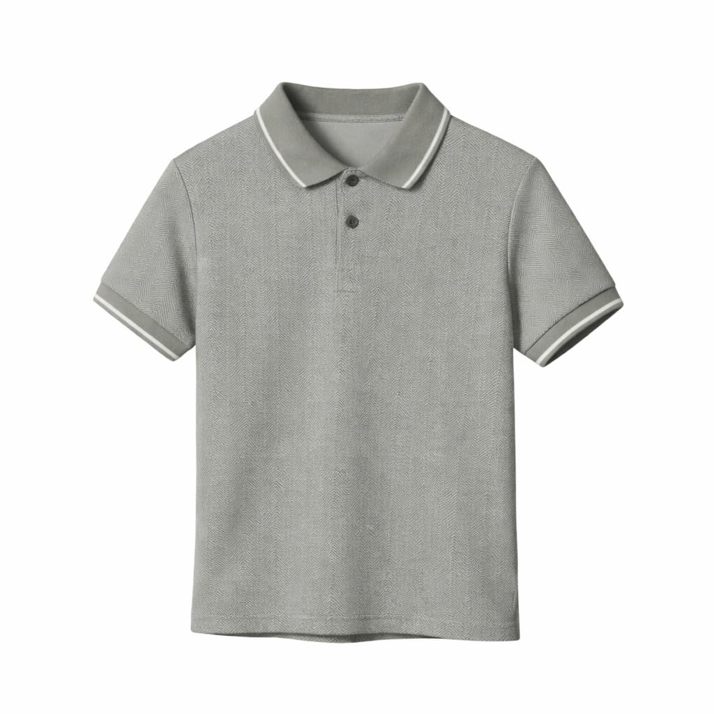 Women’s Textured Polo T-Shirt | Half Sleeve Cotton Blend Top |Casual Collar Tee | Regular Fit-M7558