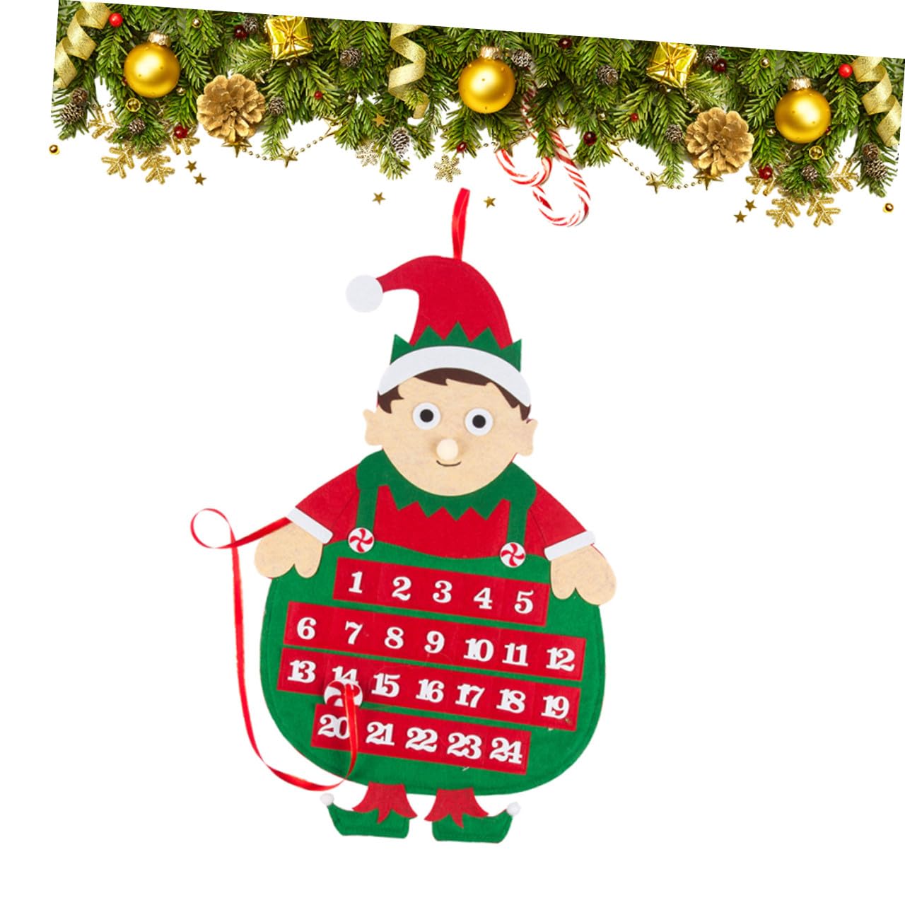 Cabilock 3 Stück Festlicher Adventskalender Countdown Hängende Dekorationen Kreativer Weihnachtsschmuck
