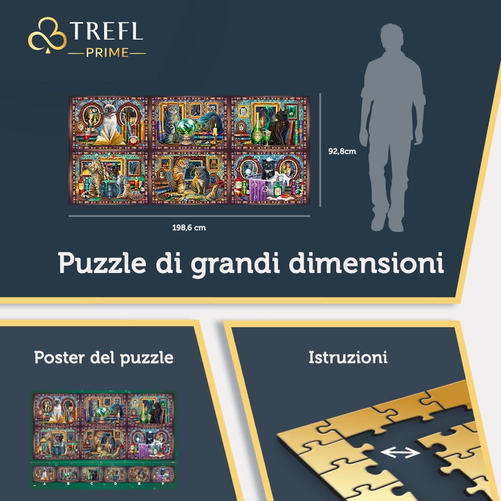 Trefl Prime - Puzzle UFT: Whiskered Wonders - 9000 Pezzi, Lisa Parker, Puzzle Grande, Cartone con Spessore Maggiorato, BIO, EKO, Divertimento per Adulti e Bambini dai 12 anni